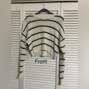 white striped aeropostale knit sweater